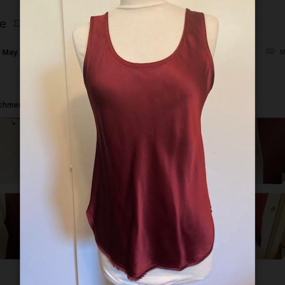 NWT Vince scoop neck silk tank  sz XS